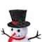 Haute Decor 4ft. LED Lighted Collapsible Tinsel Fabric Snowman